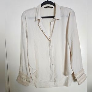 Zara Sheer Button Blouse